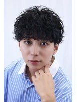 オーシャントーキョー 仙台(OCEAN TOKYO) シャドウフェザー波巻きスパイラルパーマメンズマッシュ黒髪仙台