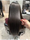 暗髪ストレートで清楚可愛く変身