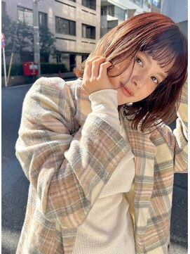 ソワ オモテサンドウ(SOIE OMOTESANDO) 【SOIE】暖色オン眉ボブ