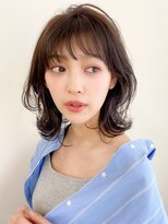 トゥーナ 表参道(tona) ミディアムレイヤー、外ハネボブ、グレージュ、脱白髪染め☆