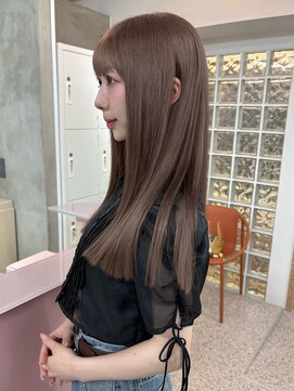 ペレ 栄 アネックス(PELE栄ANNEX) ピンクベージュ/アンブレラカラー/クールショート/前髪/栄