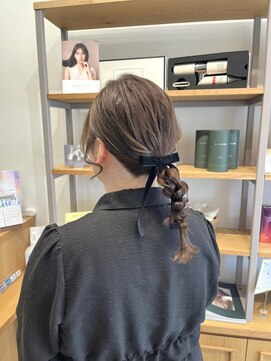 リル 新浜店(LiL) グレージュカラー×編みおろしヘア葉田21