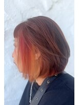 カミオ シオン(KAMIO CION) 【顔周り華やか】ピンクインナーカラー×収まりボブ