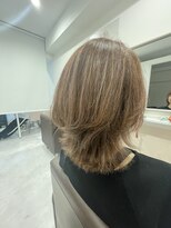 エムツー(mtm)&nbsp;くびれレイヤーボブ×ミルクティーベージュ