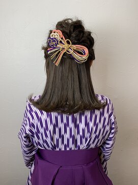 キャラ 池袋本店(CHARA) 卒業式!ロープ編み外ハネハーフアップ【キャラ池袋/chara池袋】_