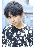 ツーブロック前下がりマッシュ×スパイラルミックスパーマ