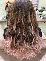 ウエスト オーランド(WEST O LAND)&nbsp;エクステでピンクアッシュぐらで