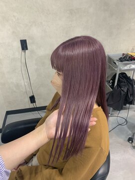 キッススワン(KISS SWAN) 【ワンレンピンクパープル】札幌美容室
