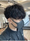 メンズマッシュパーマニュアンスパーマスパイラルパーマ刈り上げ