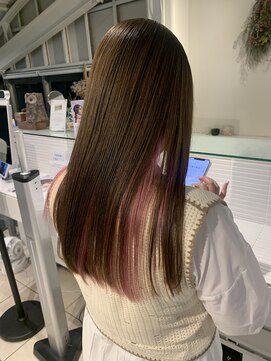 アクアオモテサンドウ(ACQUA omotesando) ☆インナーカラーピンクベージュイヤリングカラーカシスピンク