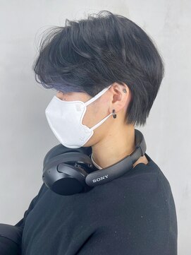 アイティーバイアルバム 藤沢店(IT by ALBUM) ブルーショート_マッシュパーマハイライト波巻き_ba444211