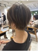 ショート/毛束ショート/グレージュ
