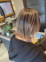 ヘアーラニッシュ 柏の葉キャンパス店(hair Lanish)&nbsp;脱白髪染めバレイヤージュ/20代30代40代/シアグレージュ