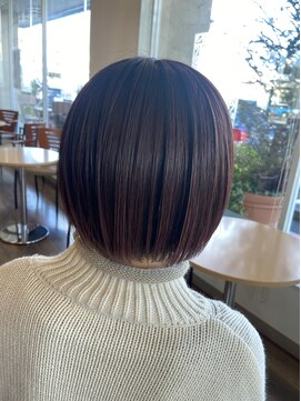 アッシュ アーティスティック スタジオ オブ ヘア(Ash artistic studio of hair) ピンクブラウン×ボブ