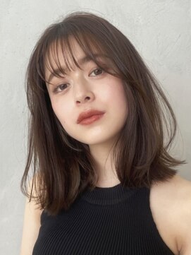 ノイ(noi) 顔周りレイヤーカットくびれヘアミルクティーベージュカラー