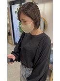 骨格補正/切りっぱなしボブ/艶カラー