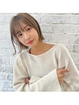 ガーデン タチカワ(garden tachikawa)&nbsp;フェイスレイヤー/小顔カット/寒色系カラー/グレージュ