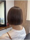 ミニボブ・切りっぱなし・お手入れ簡単・40代