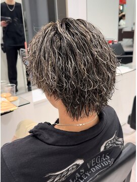 オーシャントーキョーセンダイ(OCEAN TOKYO SENDAI) センターパートハイライトメッシュツイストスパイラルウルフ