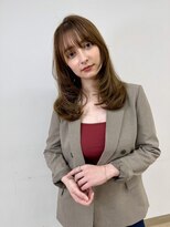 アースコアフュールボーテ 笛吹店(EARTH coiffure beaute)&nbsp;ナチュラルベージュ_ヨシンモリ_顔周りレイヤー_レイヤーカット