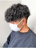 ツイストスパイラル/スパイラルパーマ/メンズ/マッシュ/眉毛