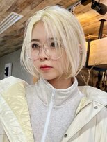 ネハス 名古屋栄店(nehus.)&nbsp;ブリーチ/クラゲヘアー/小顔に見せるヘア/ココアベージュ