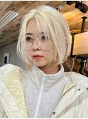 ブリーチ/クラゲヘアー/小顔に見せるヘア/ココアベージュ