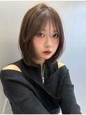 レイヤーボブ/グレージュ/前髪カット/髪質改善/ブリーチなし