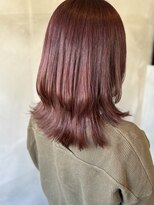 ヘアーサロンウル(hair salon ulu)&nbsp;ピンクカラー×ミディアムレイヤー