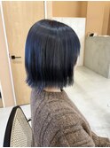 ブルーブラック/切りっぱなしボブ/宇都宮/インターパーク