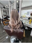 ミルクティー ハイライト シールエクステ 草加