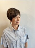 くせ毛を活かす立体感ショート　デザインカラー