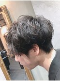 定番!!ふんわり大きめゆるめのマッシュベースパーマスタイル