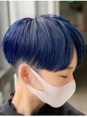 【札幌G grow】刈り上げネイビーショート×ステップボーンカット