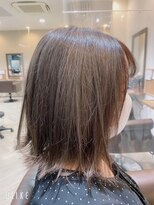 バグズ ヘアデザイン 桔梗が丘店(Baguz HAIR DESIGN) シークレットハイライト×グレージュ×ボブ10代20代30代40代