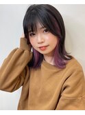 外ハネボブ/インナーカラー