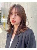 韓国風レイヤーカットで美人ヘアにこっくりブラウンベージュ