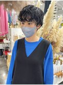 ショートの無造作パーマ