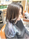 ウルフカット×インナーユニコーンカラー♪