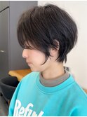 大人ラフウェーブ20代30代40代ボブブラウンスウィングショート