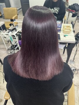 アジールヘア 所沢プロペ通り店(agir hair) ピンクラベンダーブラウンミディアムレイヤーカット夏所沢練馬