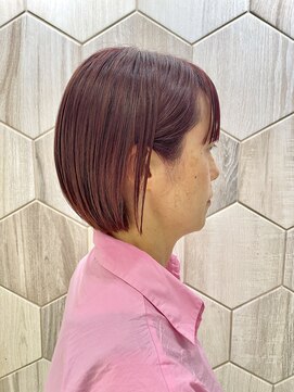 ビューティドレッセヤマノ 池袋パルコ(Beauty Dresse YAMANO) ピンクカラー/ブリーチなし/ショートボブ/ボブ/縮毛矯正
