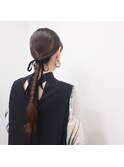 結婚式参列ヘア＊シンプルタイトポニー