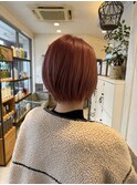ショートスタイル◎オレンジピンクカラー♪