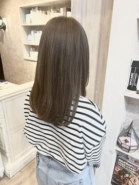 キャアリー(Caary) 福山美容室caary ブリーチダブルカラーべージュ透明感20代10代