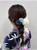 編みおろしポニーテール【浴衣ヘア】
