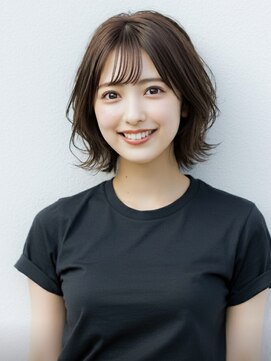 ファクトリーファイブ(Factory5) 小顔外ハネミディアムアッシュ20代30代40代くびれミディ韓国ヘア