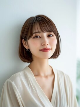 e.m.a プレミアムビューティーサロン 栄駅店(e.m.a PREMIUM BEAUTY SALON) ボブ/イメチェン/外ハネボブ/美髪/ワイドバング/髪型