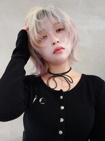 アルバム 新宿(ALBUM SHINJUKU)&nbsp;ブリーチハイトーンブロンドボブデザインカラー_F20855