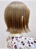冬のこなれ感ボブ◎前髪なし×外ハネで大人カジュアルスタイル